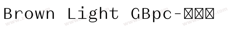 Brown Light GBpc字体转换